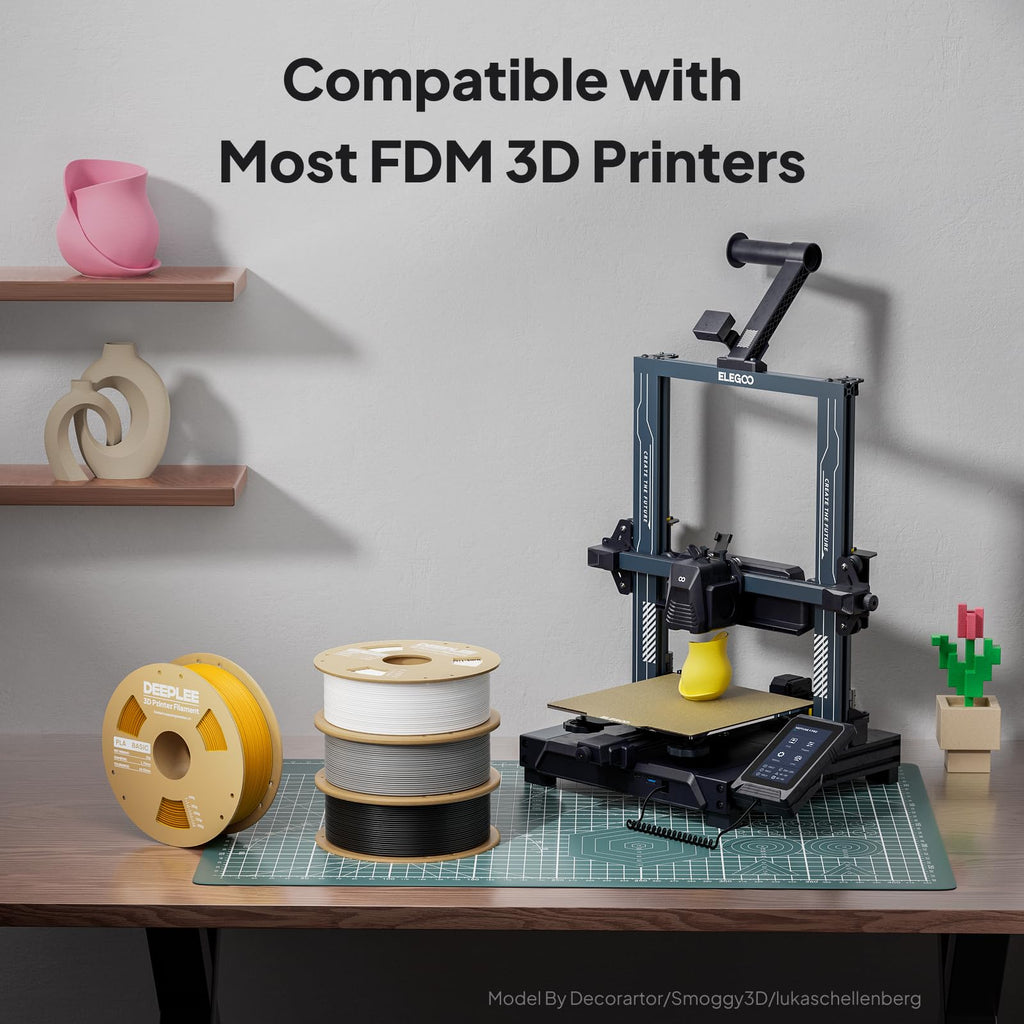 DEEPLEE PLA Basic 1.75mm 3D Printer Filament 4KG Black