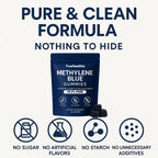 TRUEHEALTHIC Methylene Blue Gummies - 99.9% Pure, 5mg per Gummy, Supports Sustained Energy, Mental Clarity, Reduces Brain Fog & Improves Focus, Mood Enhancement - 30 Gummies (1)