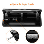 Amazon Basics Semi-Adjustable 3-Hole Punch, 30 Sheet Capacity, Black