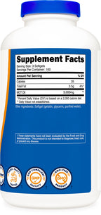Nutricost MCT Oil Softgels 1000mg, 300 SFG (3,000mg Serv) - Great for Keto, Ketosis, and Ketogenic Diets