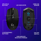 Logitech G305 Lightspeed Wireless Gaming Mouse - Black