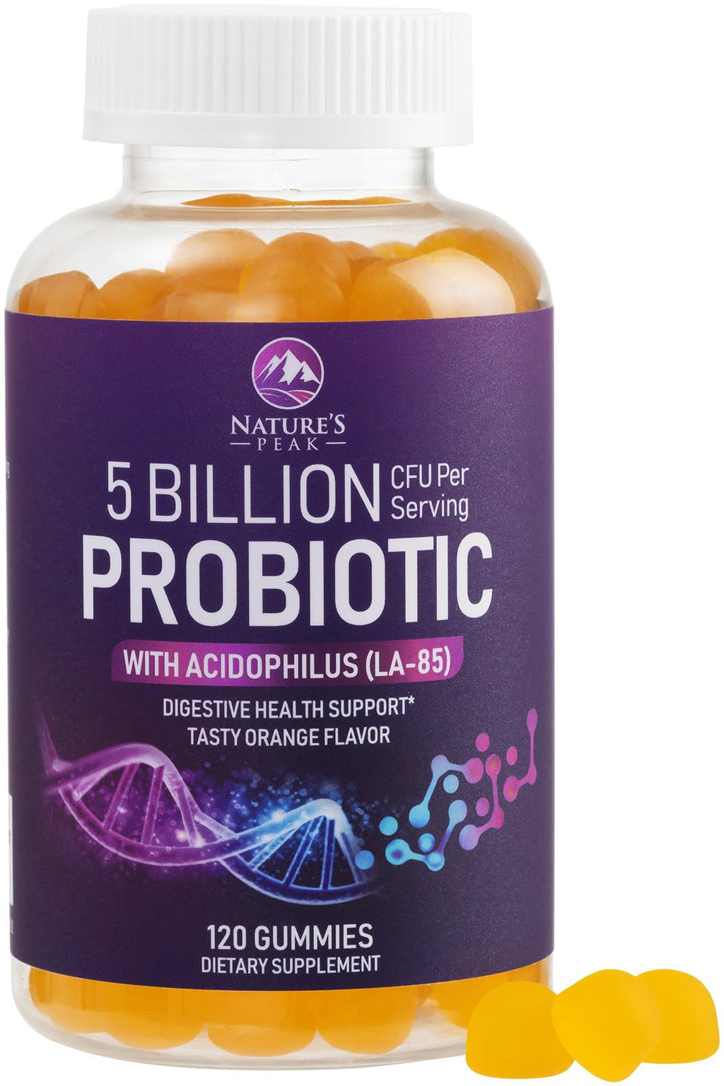 Probiotic Gummies - 5 Billion CFU Per Serving & Top 6 Pro Biotic Strains - Daily Probiotic Gummy Supplement for Women, Men & Teens - Natural Digestive Health, “Good” Gut & Immune Support - 120 Count
