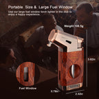 Torch Lighter with Jet Flame, Built-in V Cutter, Refillable Butane Torch Lighters, Box for Men, All-in-one Windproof Cool Lighters for Candle, Outdoor