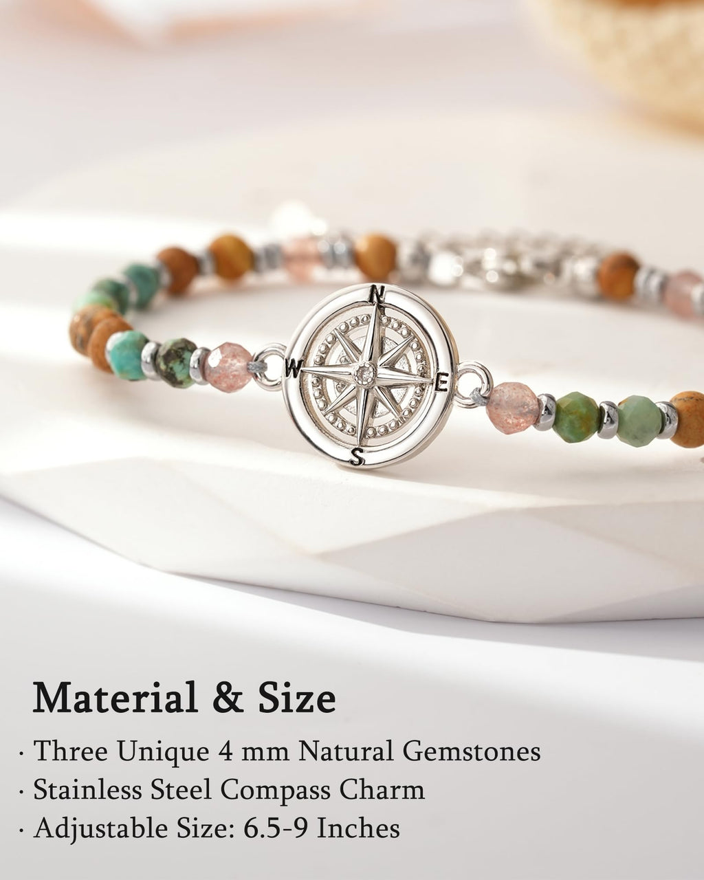 Moving Going Away Farewell Goodbye Gift for Coworker Women Friend Bracelet