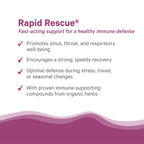 PURE SYNERGY Rapid Rescue | Organic Immune Support Capsules | Herbal Supplement with Echinacea, Elderberry, and Olive Leaf Extracts | for Immediate Immune Support (42 Capsules)