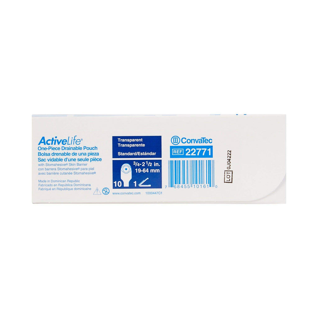CONVATEC 22771 ActiveLife Cut-to-Fit Drainable Pouch (Pack of 10)