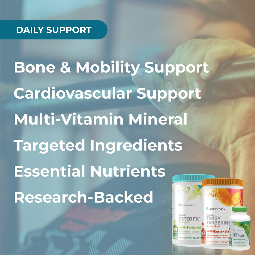 Youngevity Healthy Body Start Pak 2.0 – Complete Nutritional System with Beyond Tangy Tangerine 2.0, Ultimate EFA Plus, and Beyond Osteo-FX – Bone, Heart, Immune, and Digestive Health Support