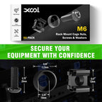 50 PACK M6 x 16mm Rack Mount Cage Nuts, Screws and Washers for Rack Mount Server Cabinet, Rack Mount Server Shelves, Routers, Rack Mount Screws and Square Insert Nuts, Self-Locking Cable Ties for Free
