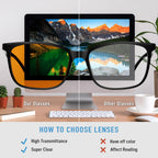 Okany Blue Light Blocking Glasses Gaming Computer Glasses Powerful Professional Screen Filter, 2.0 Upgraded Technology Anti-Fatigue Anti Glare UV Protection & Eyestrain Game Glasses for Women Men