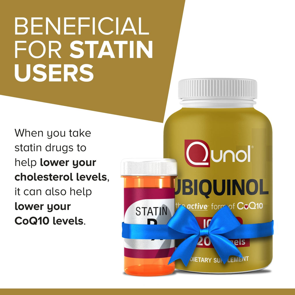 Qunol 100mg Ubiquinol, Powerful Antioxidant for Heart & Vascular Health, Essential for Energy Production, Natural Supplement Active Form of Coq10, 120 Count