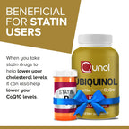 Qunol 100mg Ubiquinol, Powerful Antioxidant for Heart & Vascular Health, Essential for Energy Production, Natural Supplement Active Form of Coq10, 120 Count