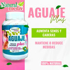 Aguaje Plus 4 in 1- Peruvian Female Health Supplement - Powerful Curves, Shape -Natural -100 Capsules -Natural Medix