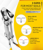 3 Pack Hydraulic Seal Installation Tools & 1266 Adjustable Gland Nut Wrench & 7463 Small Universal Gland Wrench, Hydraulic Cylinder Spanner Wrench Piston Repair Seal Kit, Farm & Construction Equipment