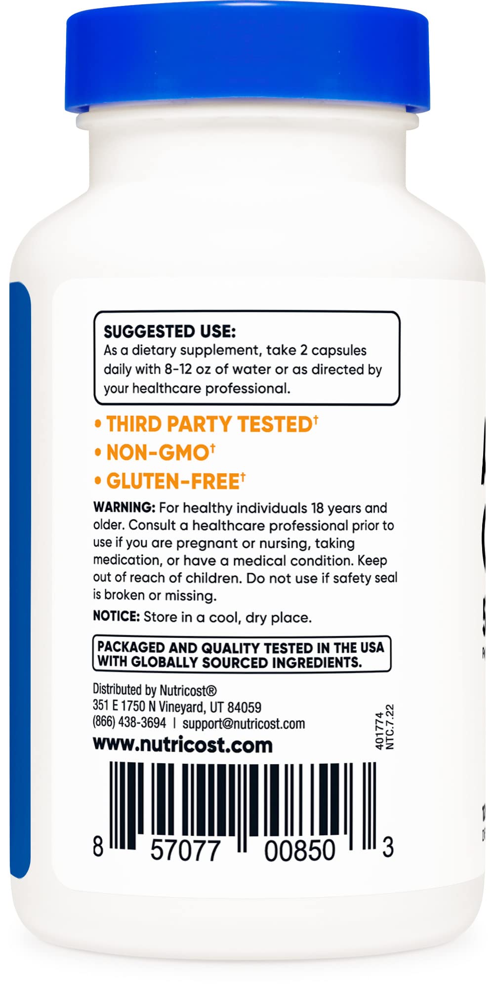 Nutricost Activated Charcoal 520mg, 120 Capsules - Premium Powder, Non-GMO & Gluten Free (3 Bottles)