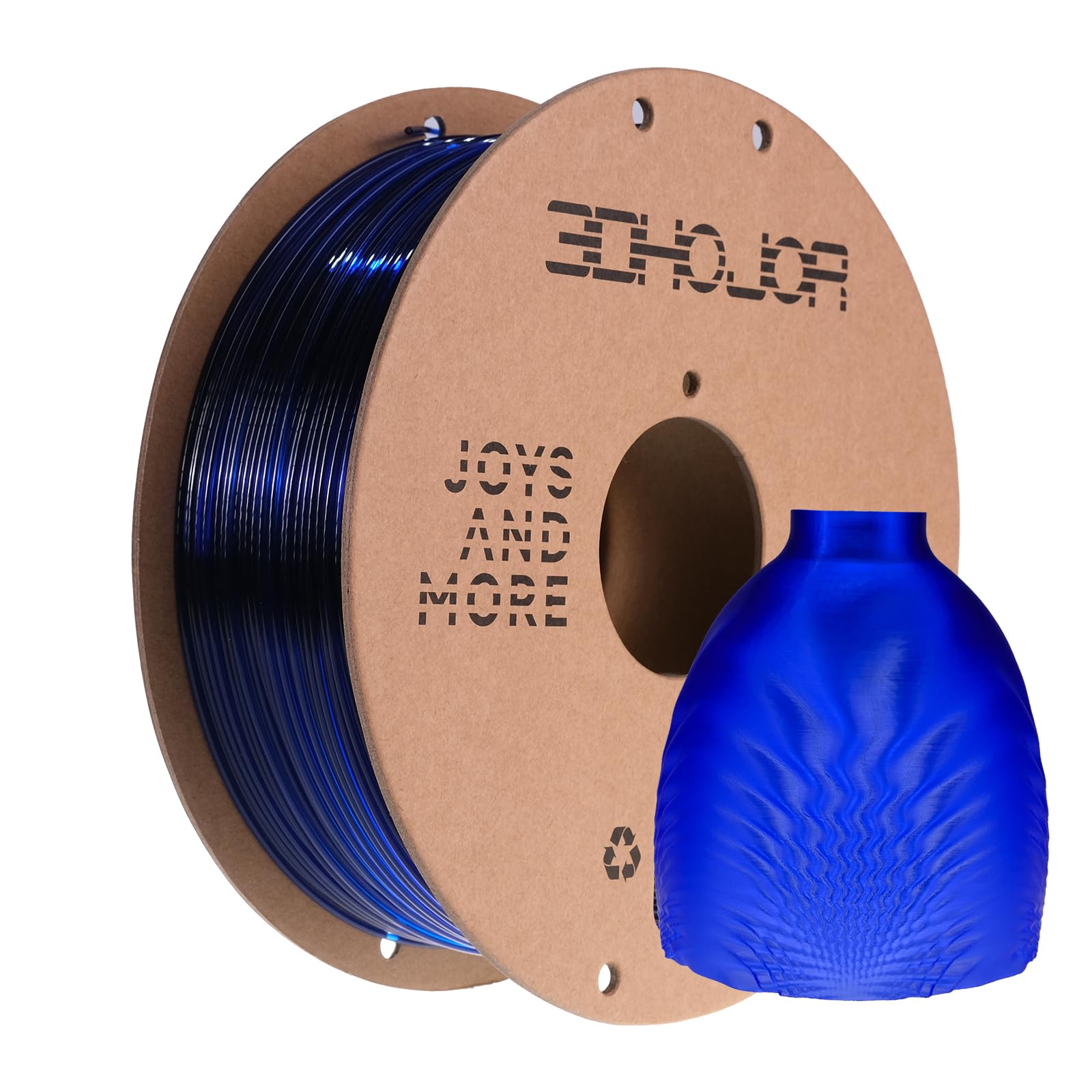 3DHoJor PETG Filament 1.75mm, PETG 3D Printing Filament, 2.2 LBS (1KG) Cardboard Spool, Fit Most FDM 3D Printer,Blue…