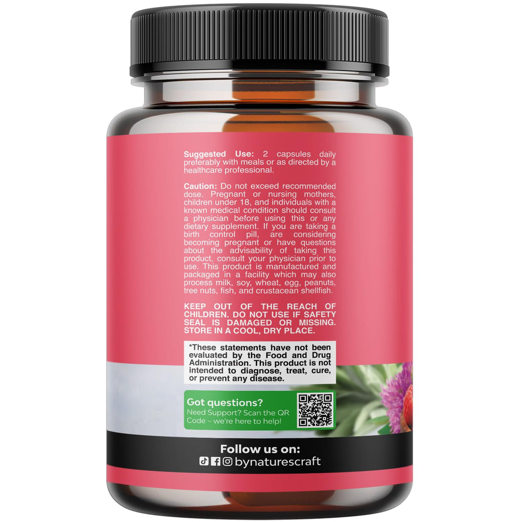 Complete Herbal Menopause Supplement for Women - Female Hormone Balance Capsules for Night Sweats Hot Flashes & Mood Swings with Dong Quai, Chaste Berry & Black Cohosh Root - 120 Count Pack