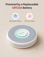 X-Sense XS0B-MR61 2.4 GHz Wi-Fi Connection via Base Station (Included), White, 6 Smoke Detectors