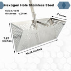 Sand Flea Rake, 47" Detachable Stainless Steel Beach Sifter & Bucket