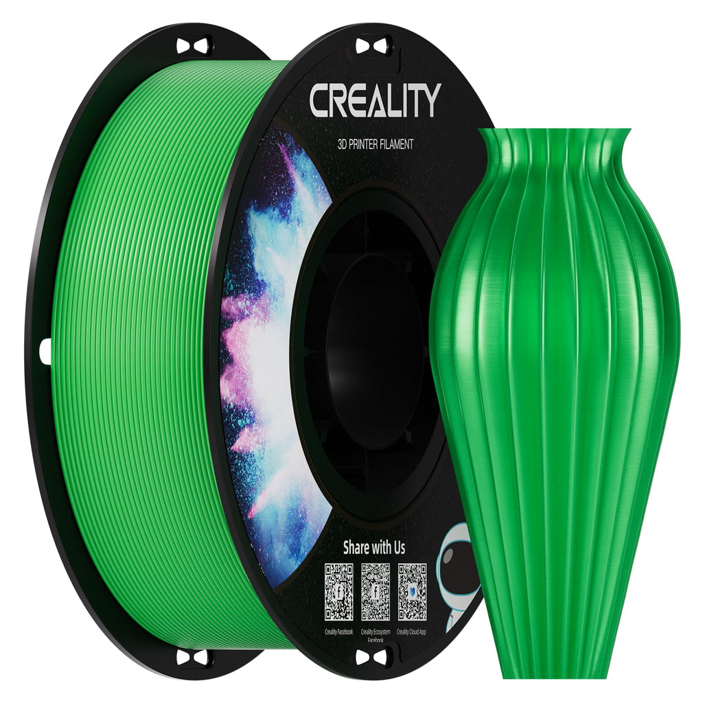 Creality PETG Filament 1.75mm, Excellent Toughness High Precision, Odorless Non-Toxic Moistureproof, 1 kg(2.2lbs), Accuracy +/- 0.02mm (Green)