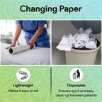 Medical Exam Table Paper 17"x125 Feet - 2 Rolls of Disposable White Table Paper Rolls for Doctor's Offices, Chiropractors, and More - Latex Free Bed Sheet