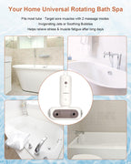 KokoSelene Bath Jets for Tub, Portable Bath Spa for Bathtub with Dual Hydro Jets, Bathtub Spa Machine Creates Soothing Bubbles for Daily Relax at Home Use (Brown)
