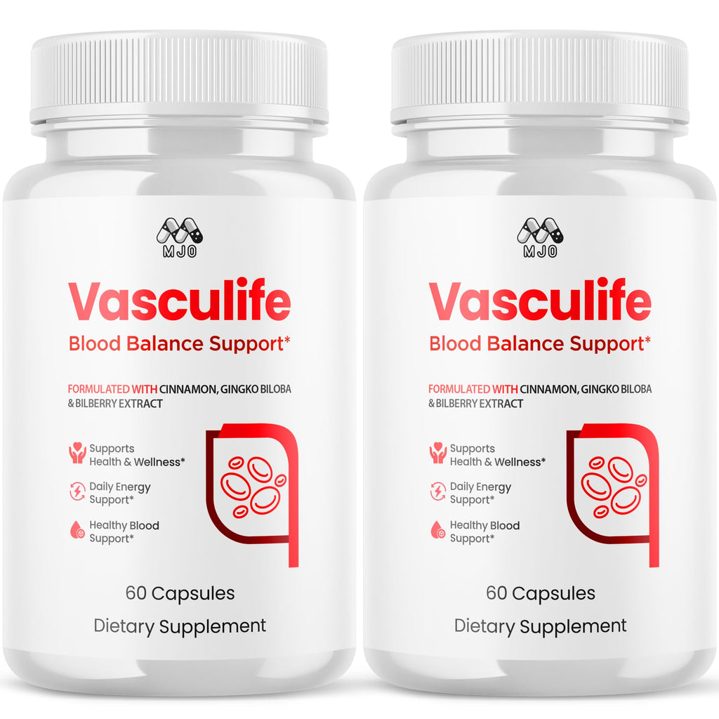 (2 Pack) Vasculife Capsules, Official Vascu Life Pills With All Natural Ingredients, Advanced Formula Blood Health Support with Maximum Strength Premium Quality Vitamins for Women & Men (120 Capsules)