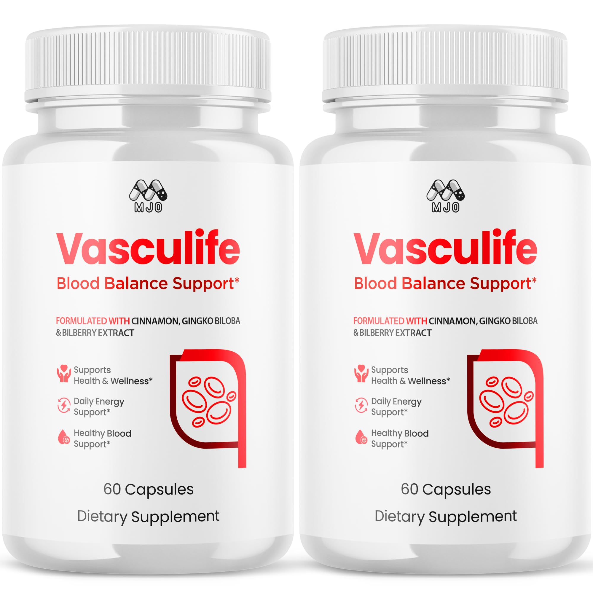 (2 Pack) Vasculife Capsules, Official Vascu Life Pills With All Natural Ingredients, Advanced Formula Blood Health Support with Maximum Strength Premium Quality Vitamins for Women & Men (120 Capsules)
