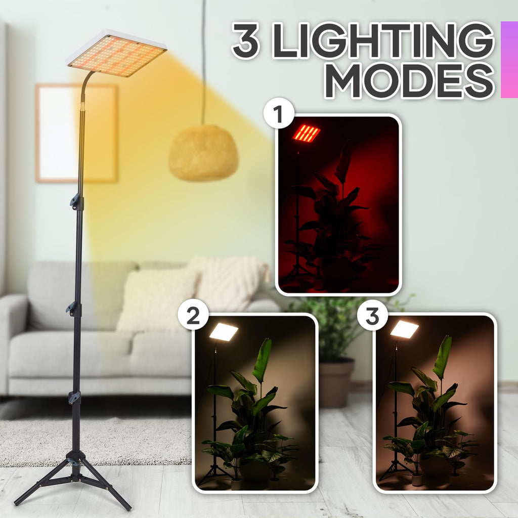 Plant Grow Light indoor,264 LEDs Full Spectrum Plant Light with Adjustable Tripod Stand with Remote Control and Auto On/Off Timer Function,Grow Lamp for Indoor Plants Greenhouse Veg Bloom Hydroponic