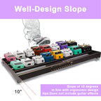 Guitar Pedal Board with Built-in Power Supply 24x1.9x12.5" 3.6LB Pedalboard, Aluminium Alloy Isolated Power Supply Power Pedal with Cable,Charger,40 * 1.2 Inch Self Adhesive Hook Loop Tape Cable Ties