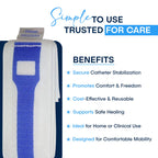ViDava 3 Pack Foley Catheter Leg Strap, with Silicone to Reduce Slipping, Secure Your Urinary Catheter with ViDava Catheter Straps 23" Long x 2" Wide