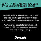 Dammit Doll - Classic Random Color, Stress Relief - Gag Gift - 6 Dolls