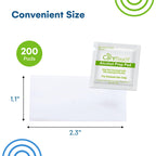 Alcohol Wipes | Individually Wrapped Alcohol Prep Pads with 70% Isopropyl Alcohol, Great for Medical & First Aid Kits | Sterile, Antiseptic 2-Ply Alcohol Swabs - 200 count