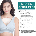 Muzooy 4 Pack Chest Wrinkle Pads, Anti Wrinkle Silicone Chest Patches, Resuable and 100% Medical Grade Décolleté Anti Wrinkle Patches, Overnight Wrinkle Remover Treatment while Sleeping