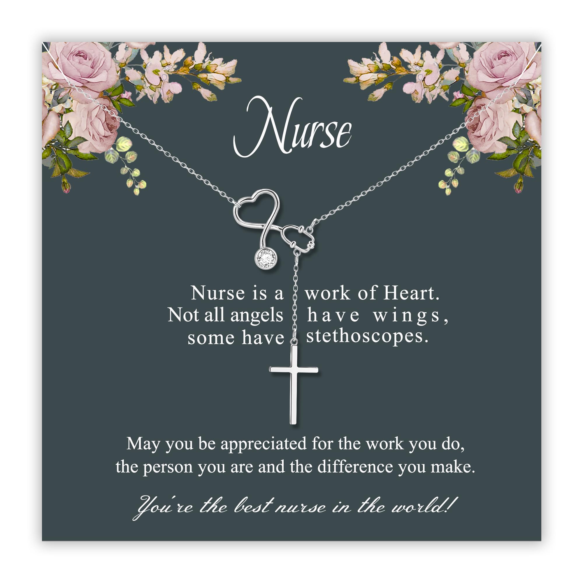 SmileBelle Nurse Gift for Women Nurse Necklace Appreciation Jewelry Gifts