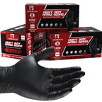 MEDPRAYER Industrial Nitrile Gloves – Heavy Duty Disposable Mechanic Gloves with Diamond Texture, Latex & Powder Free, 8 Mil Black 100 pcs S