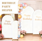 Toolterritary Metal Arch Backdrop Stand and Cover Set of 2, Sturdy 7.2FT, 6FT Party Backdrop Set, Wedding Arch Frame and Cover Set for Birthday, Baby Shower,Christmas, Anniversary