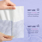 PoeticEHome Extra Thick Face Towels Disposable | Cotton Soft Dry Wipes Biodegradable for Facial Cleansing & Makeup Remover (4 Pack)