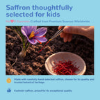 JerlyMush Saffron Gummies for Kids - Saffron with GABA, Passion Flower & St Johns Wort, Sugar Free, Support Mood & Focus Calm Gummies, Natural Berry Flavor (60 Gummies)