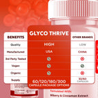 (2 Pack) Glyco Thrive Capsules, Official GlycoThrive Glycogen Support Pills with All Natural Ingredients, Advanced Formula Health Supplement with Max Strength Vitamins for Women & Men (120 Capsules)