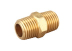 T TANYA HARDWARE 1/4 Inch NPT x 1/4 Inch NPT Male Thread Solid Brass Hex Nipples, Pipe Fitting and Air Hose Fittings, Thread 1/2" OD to 1/2" OD, (10 Piece)