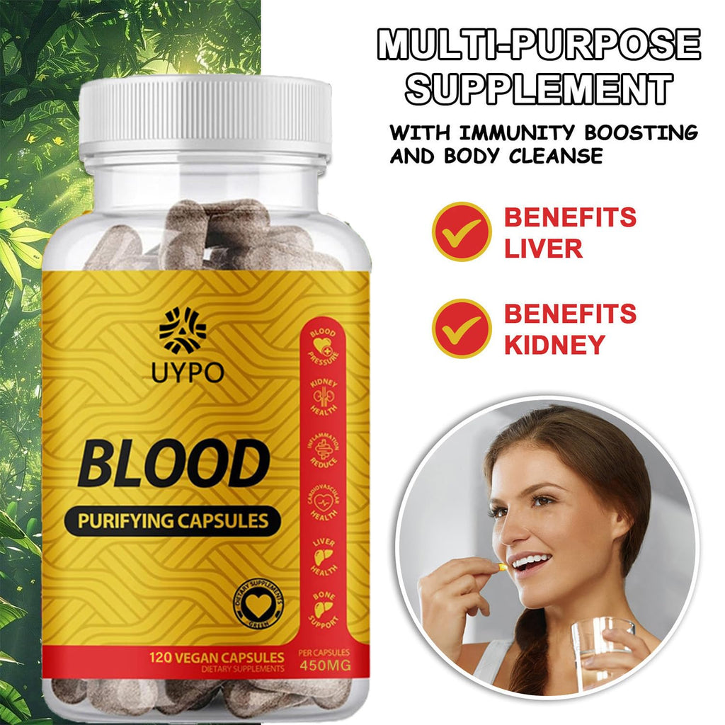 UYPO Blood Purifying Capsules, Gluten Free, GMO-Free, Vegan 450 mg (1PC)