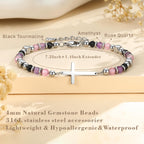 Friend Birthday Gifts for Women, Adjustable Spiritual Cross Bracelet