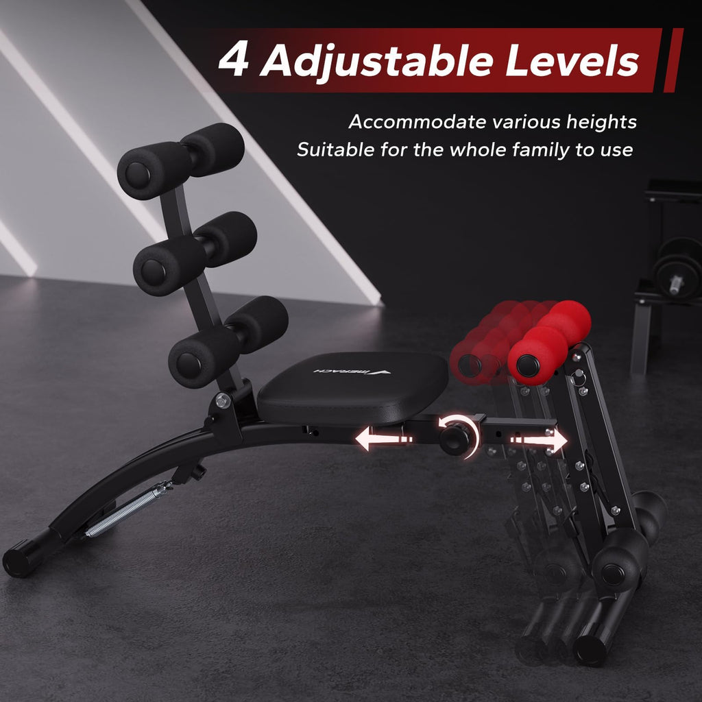 MERACH Ab Machine, Multi-Functional Adjustable Ab Trainer, Ab Workout Bench for Home Gym, Sit Up Machine for Abdominal, Exercise Chair for Full Body Workout