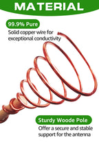 6 Pack 15" Electroculture Copper Gardening Antenna, Electroculture Plant Stakes, Copper Wire for Garden Stakes, Tensor Rings Coppers, Electro Coil Support Rods Kit Growing Vegetable Flowers