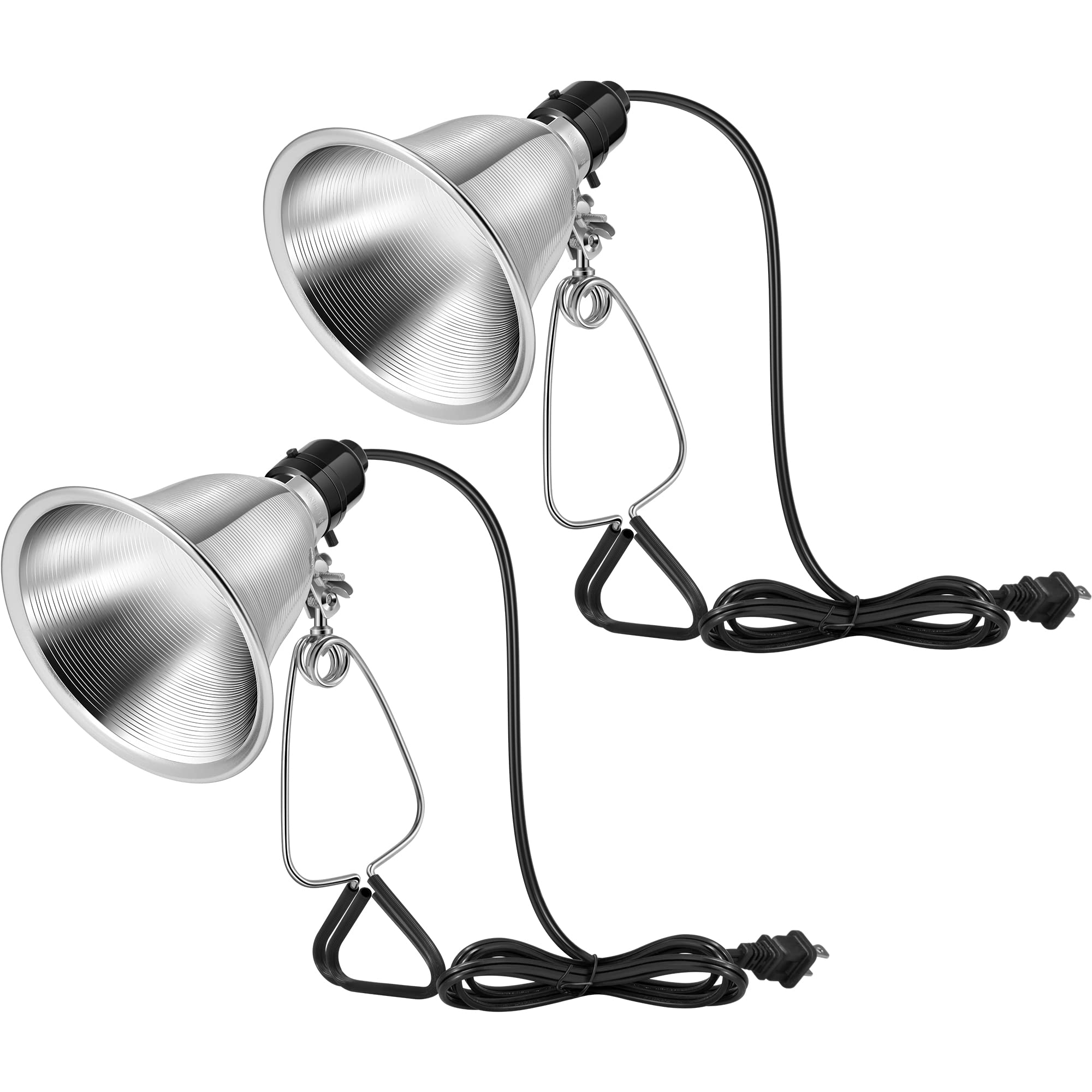 VIVOSUN 2 Pack Clamp Lamp Light with Detachable 5.5 Inch Aluminum Reflector