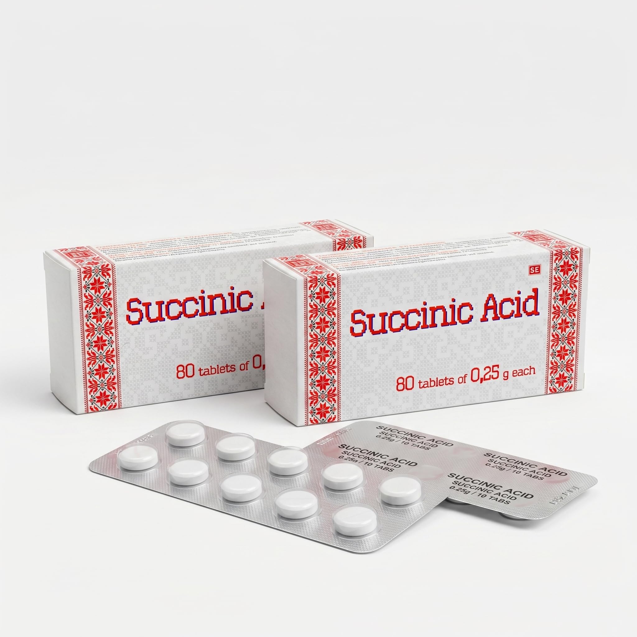 (2 pack) Succinic Acid for Plants - Amber & Ascorbic Acid Biostimulant for Orchids, Indoor Houseplants & Garden - Root Growth Stimulator, Transplant Shock Reducer - 160 Water-Soluble Tabs (250mg)