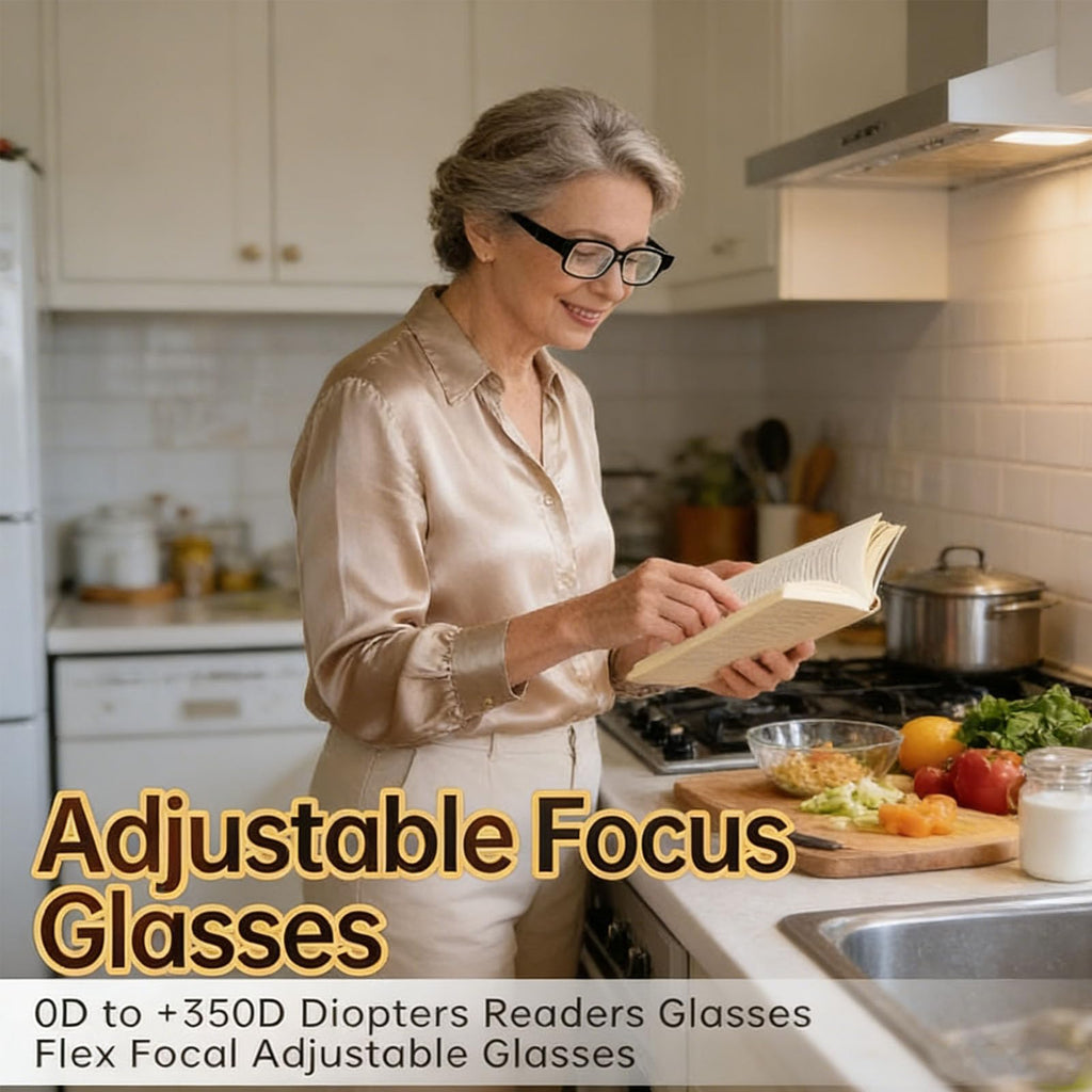 Zoometra Adjustable Eye Glasses for Women Men, Auto Focus Glasses Self Adjusting, Anti Blue Light Multi Point Eyeglasses (1)