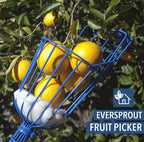 EVERSPROUT 4.5 to 12 Ft Fruit Picker with TwistOn Basket and Extension Pole