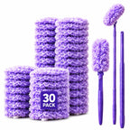 Macroto 30 Count 360°Heavy Duty Duster Refills(for Swiffer), Multisurface Duster Refills Only, Unscented Disposable for Cleaning with 4X Microfibers for Electronics, Furniture, Blinds, Ceiling Fans