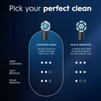 Oral-B iO Ultimate Clean Replacement Brush Heads, 5 Count, 4 Ultimate Clean + 1 Gum & Sensitive Black